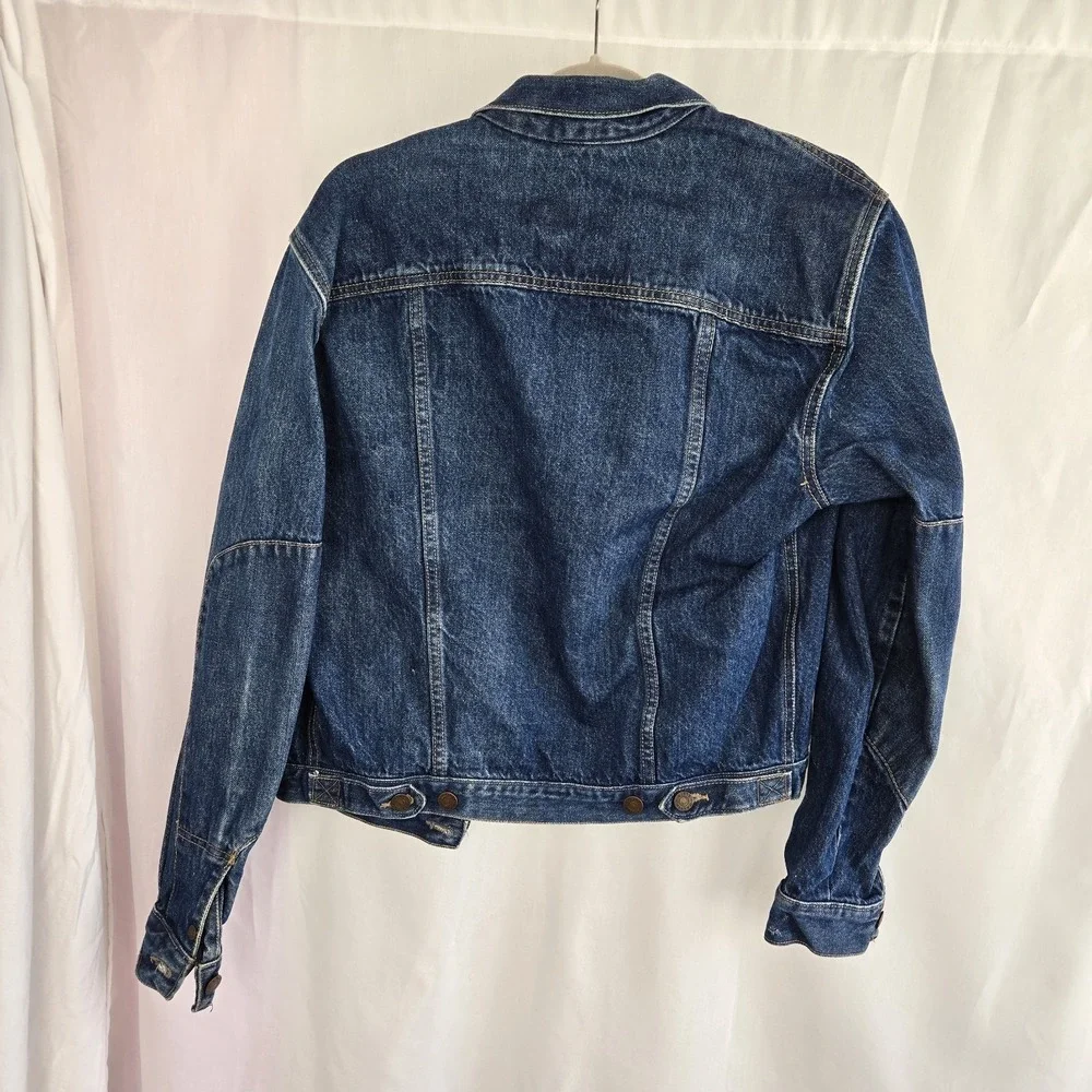Calvin Klein Vtg Denim Jacket Mens Size L Made in USA Dark Wash Cotton Retro 90s